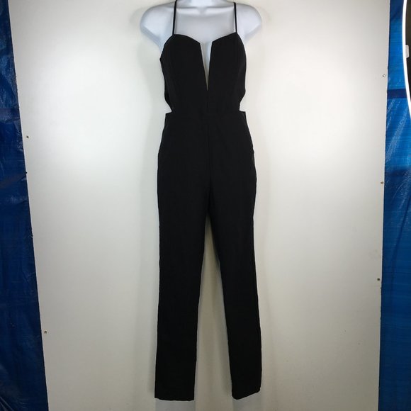 Nasty Gal Cutout Black Bustier Jumpsuit Size M - Picture 4 of 15